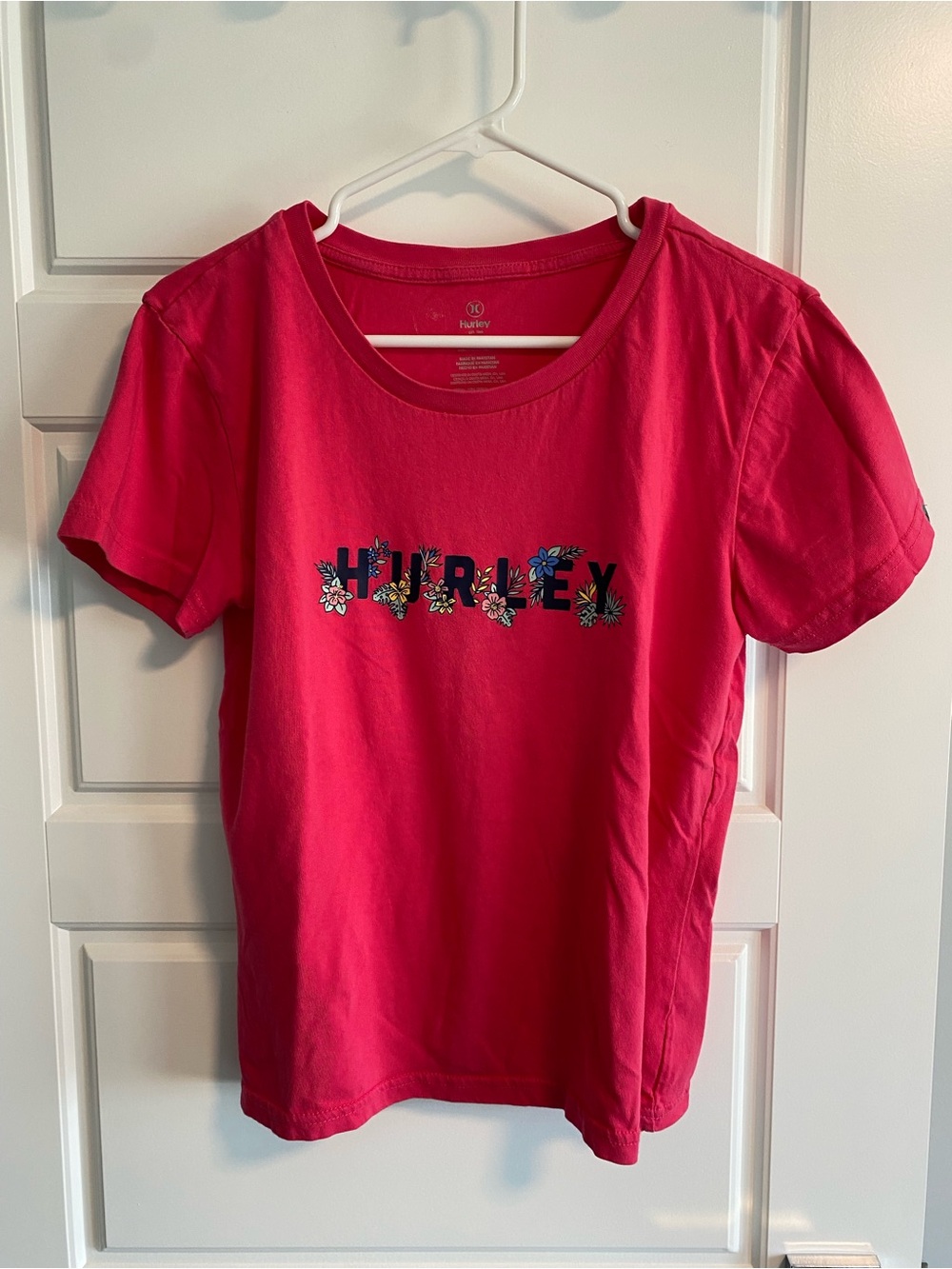 $8 Bundle Item- Hurley Women's Pink Floral Logo Tee